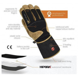 LYUMO 1 paire 2 couches de gants en cuir de travail des gants de