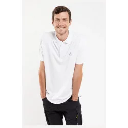 Polo Galt en polyester recyclé - Blanc - BERMUDES